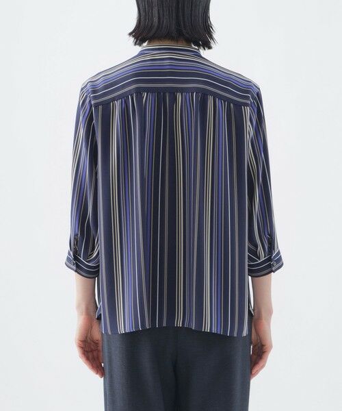 TRANS WORK / トランスワーク シャツ・ブラウス | 【WEB限定カラー】【ウォッシャブル】マルチストライププリントシャツブラウス | 詳細4