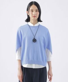 TRANS WORK / トランスワーク ニット・セーター | 【ウォッシャブル】コットンギマクルーネックニット