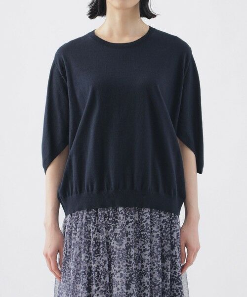 TRANS WORK / トランスワーク ニット・セーター | 【ウォッシャブル】コットンギマクルーネックニット | 詳細4