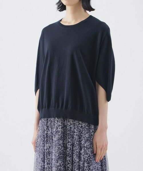 TRANS WORK / トランスワーク ニット・セーター | 【ウォッシャブル】コットンギマクルーネックニット | 詳細5