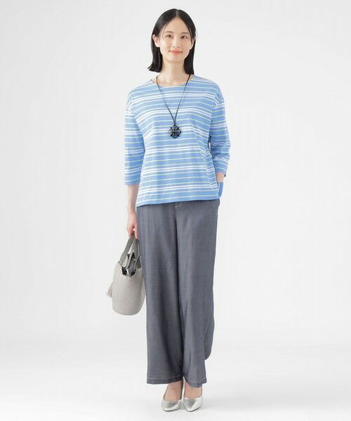 TRANS WORK / トランスワーク カットソー | 【ウォッシャブル】ジャカードボーダーシルケット　プルオーバー | 詳細3