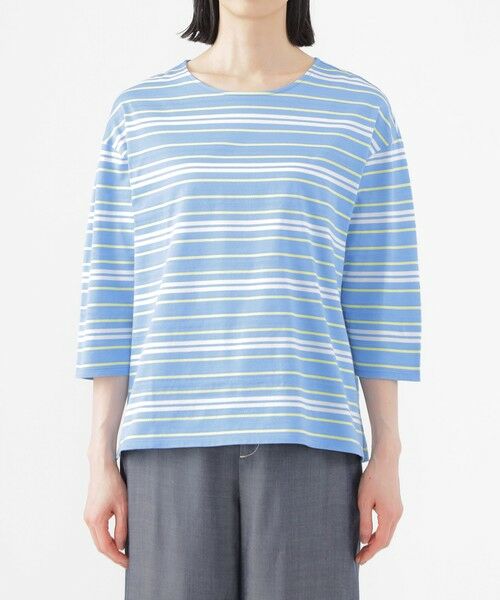 TRANS WORK / トランスワーク カットソー | 【ウォッシャブル】ジャカードボーダーシルケット　プルオーバー | 詳細5