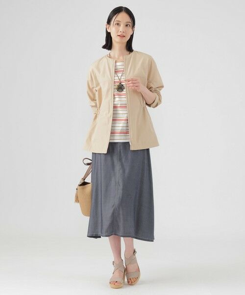 TRANS WORK / トランスワーク カットソー | 【ウォッシャブル】ジャカードボーダーシルケット　プルオーバー | 詳細2