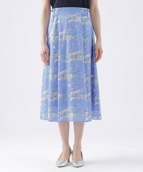 TRANS WORK / トランスワーク ロング・マキシ丈スカート | 【イラストレーターコラボ企画】【ウォッシャブル】ビエラ Hamptonsプリントギャザースカート | 詳細3