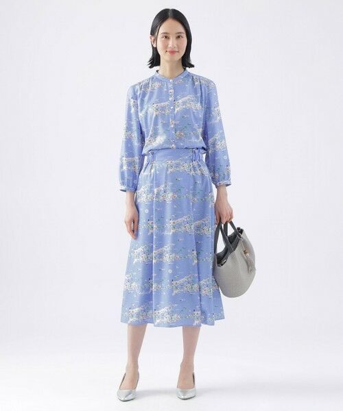 TRANS WORK / トランスワーク ロング・マキシ丈スカート | 【イラストレーターコラボ企画】【ウォッシャブル】ビエラ Hamptonsプリントギャザースカート | 詳細1