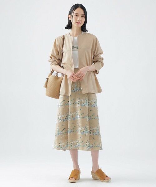 TRANS WORK / トランスワーク ロング・マキシ丈スカート | 【イラストレーターコラボ企画】【ウォッシャブル】ビエラ Hamptonsプリントギャザースカート | 詳細2