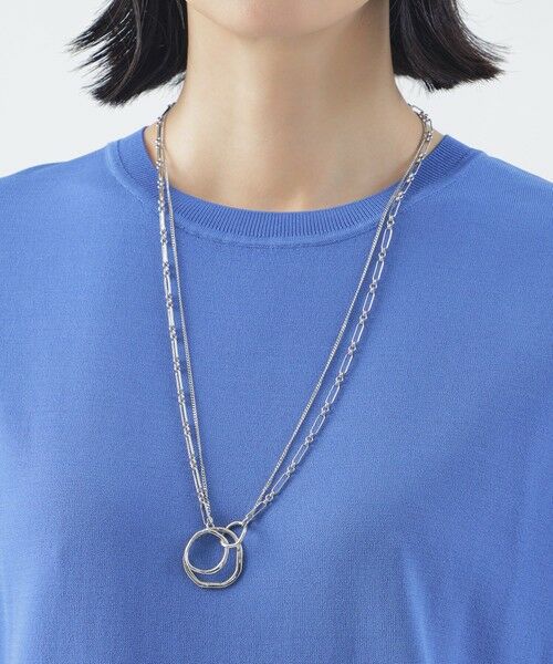 TRANS WORK/トランスワーク ショートリングネックレス シルバー X TRANS WORK/トランスワーク ショートリングネックレス シルバー X