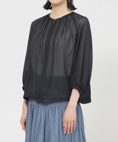 TRANS WORK / トランスワーク ノーカラージャケット | 【ウォッシャブル】麻調メッシュブルゾン | 詳細4