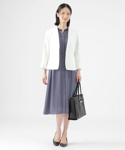 TRANS WORK / トランスワーク ロング・マキシ丈ワンピース | 【UV対策】【ウォッシャブル】ラインキューブプリントシャツワンピース | 詳細4