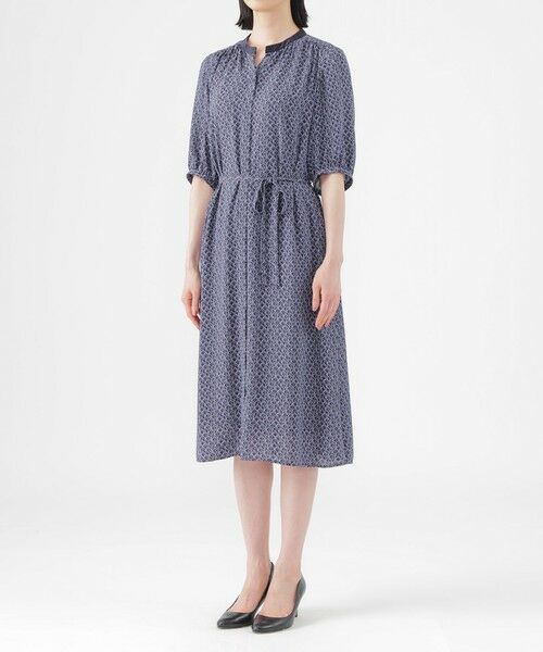 TRANS WORK / トランスワーク ロング・マキシ丈ワンピース | 【UV対策】【ウォッシャブル】ラインキューブプリントシャツワンピース | 詳細6