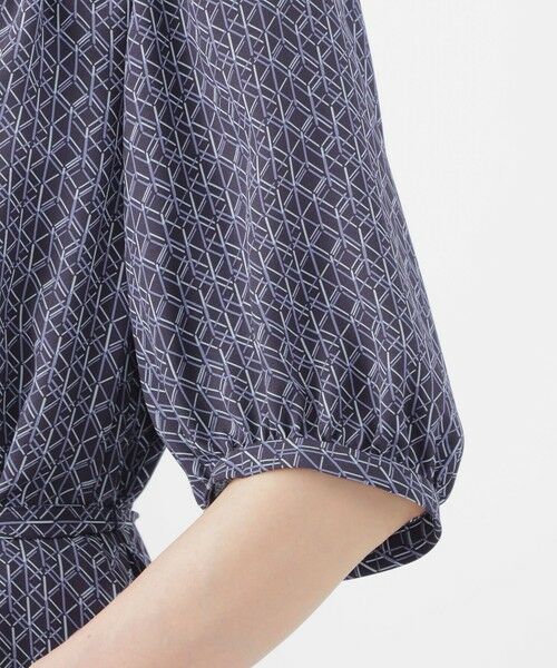 TRANS WORK / トランスワーク ロング・マキシ丈ワンピース | 【UV対策】【ウォッシャブル】ラインキューブプリントシャツワンピース | 詳細8