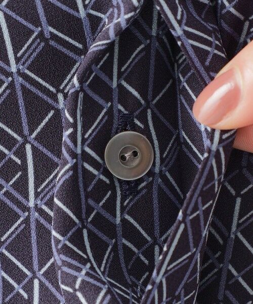 TRANS WORK / トランスワーク ロング・マキシ丈ワンピース | 【UV対策】【ウォッシャブル】ラインキューブプリントシャツワンピース | 詳細10