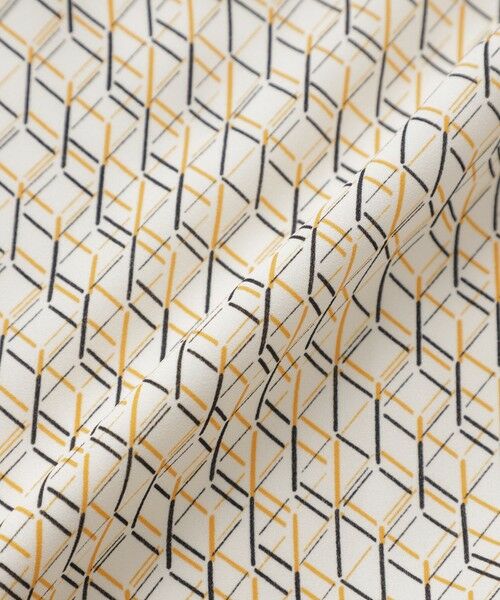 TRANS WORK / トランスワーク シャツ・ブラウス | 【ウォッシャブル】ラインキューブプリントコンビブラウス | 詳細8