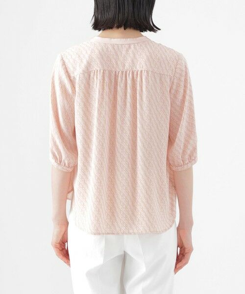 TRANS WORK / トランスワーク シャツ・ブラウス | 【UV対策】【ウォッシャブル】ラインキューブプリントキーネックブラウス | 詳細7