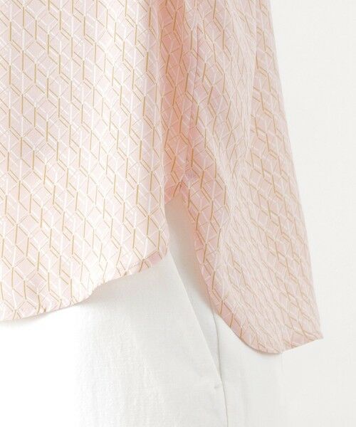 TRANS WORK / トランスワーク シャツ・ブラウス | 【UV対策】【ウォッシャブル】ラインキューブプリントキーネックブラウス | 詳細9