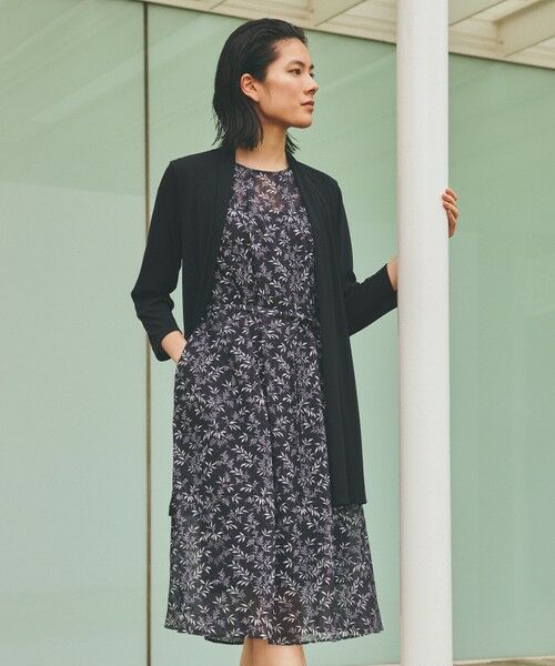 TRANS WORK / トランスワーク カットソー | 【UV対策】【吸水速乾】【防しわ】【ウォッシャブル】マットフライスジャージロングカーディガン | 詳細1