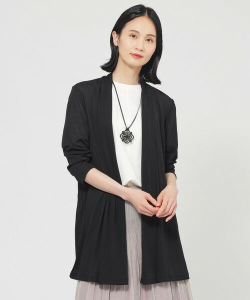 TRANS WORK / トランスワーク カットソー | 【UV対策】【吸水速乾】【防しわ】【ウォッシャブル】マットフライスジャージロングカーディガン(ネイビー3)