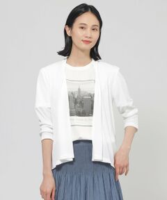 TRANS WORK / トランスワーク カットソー | 【UV対策】【吸水速乾】【防しわ】【ウォッシャブル】マットフライスジャージショートカーディガン