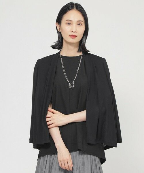 TRANS WORK / トランスワーク カットソー | 【UV対策】【吸水速乾】【防しわ】【ウォッシャブル】マットフライスジャージショートカーディガン(ネイビー3)