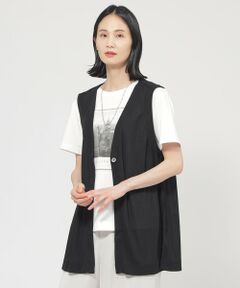 TRANS WORK / トランスワーク カットソー | 【UV対策】【吸水速乾】【防しわ】【ウォッシャブル】マットフライスジャージロングジレ