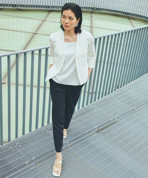 TRANS WORK / トランスワーク その他パンツ | 【美シリーズ】【UV対策】【着用しわ軽減】【ウォッシャブル】エアリーコードレーンワイドストレートパンツ | 詳細1