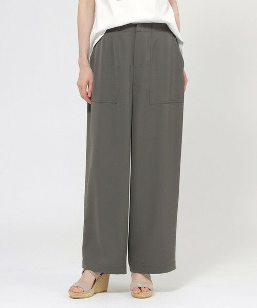 TRANS WORK / トランスワーク その他パンツ | 【ウォッシャブル】エコダルサテン(グレー4)