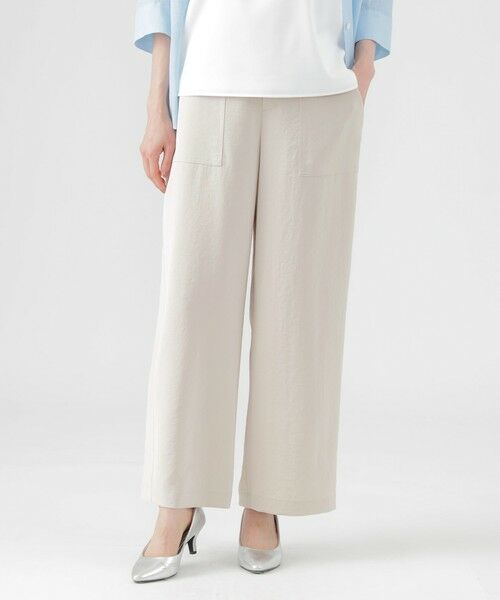 TRANS WORK / トランスワーク その他パンツ | 【ウォッシャブル】エコダルサテン(ベージュ1)