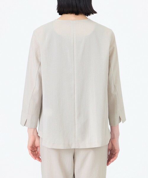 TRANS WORK / トランスワーク ノーカラージャケット | 【ウォッシャブル】【接触冷感】【吸水速乾】ハイカウントワルツジャケット | 詳細5