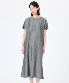TRANS WORK トランスワーク　ワンピース トランスワーク TRANS WORK 【ウォッシャブル】ラインフラワー