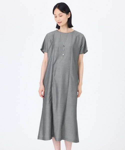 TRANS WORK/トランスワーク 【ウォッシャブル】シャルマンダンガリーワンピース グレー4 38 TRANS WORK/トランスワーク 【ウォッシャブル】シャルマンダンガリーワンピース グレー4 38