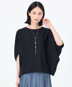 TRANS WORK / トランスワーク シャツ・ブラウス | 【ウォッシャブル】【接触冷感】【UV】バックサテンジョーゼットプルオーバーブラウス