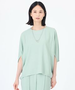 TRANS WORK / トランスワーク シャツ・ブラウス | 【ウォッシャブル】【接触冷感】【UV】バックサテンジョーゼットプルオーバーブラウス