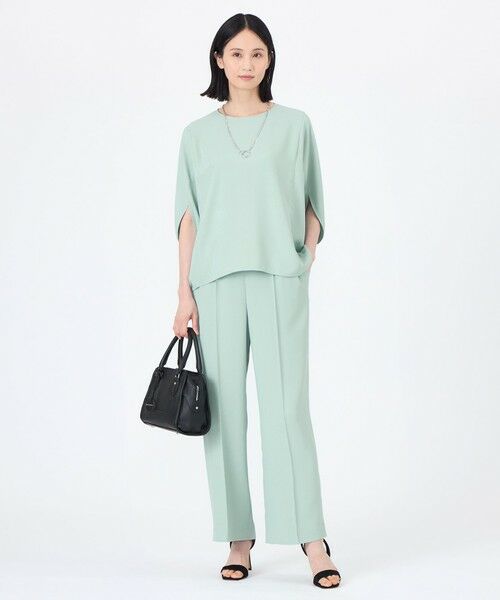 TRANS WORK / トランスワーク シャツ・ブラウス | 【ウォッシャブル】【接触冷感】【UV】バックサテンジョーゼットプルオーバーブラウス | 詳細4