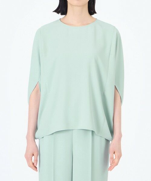 TRANS WORK / トランスワーク シャツ・ブラウス | 【ウォッシャブル】【接触冷感】【UV】バックサテンジョーゼットプルオーバーブラウス | 詳細5