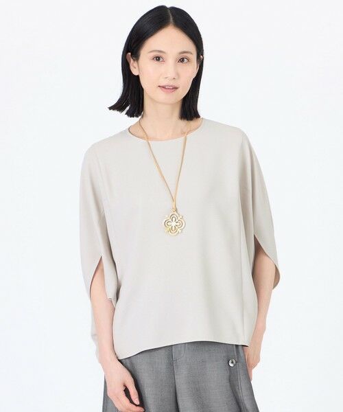 TRANS WORK / トランスワーク シャツ・ブラウス | 【ウォッシャブル】【接触冷感】【UV】バックサテンジョーゼットプルオーバーブラウス | 詳細11