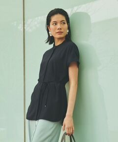 TRANS WORK / トランスワーク シャツ・ブラウス | 【ウォッシャブル】【接触冷感】【UV】バックサテンジョーゼットチュニックブラウス