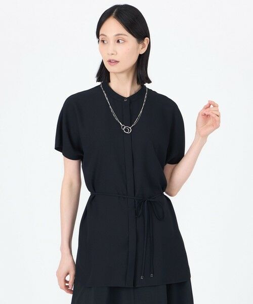 TRANS WORK / トランスワーク シャツ・ブラウス | 【ウォッシャブル】【接触冷感】【UV】バックサテンジョーゼットチュニックブラウス | 詳細10