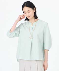 TRANS WORK / トランスワーク シャツ・ブラウス | 【ウォッシャブル】【吸水速乾】クールマックスサッカープルオーバーブラウス