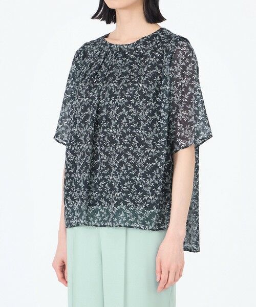 TRANS WORK / トランスワーク シャツ・ブラウス | 【ウォッシャブル】シャドーフラワープリントプルオーバーブラウス | 詳細4