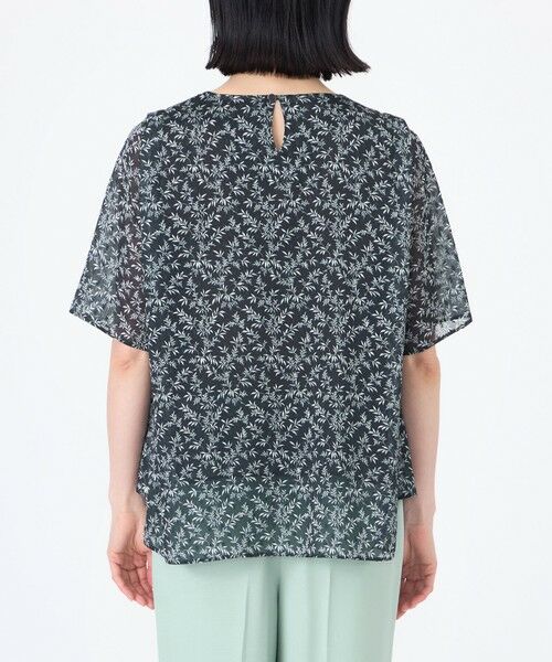 TRANS WORK / トランスワーク シャツ・ブラウス | 【ウォッシャブル】シャドーフラワープリントプルオーバーブラウス | 詳細5