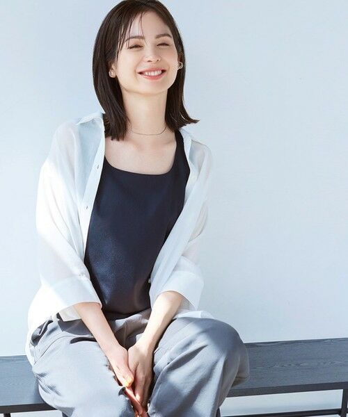 TRANS WORK / トランスワーク シャツ・ブラウス | 【接触冷感】【ウォッシャブル】シルキーローンシャツブラウス | 詳細1