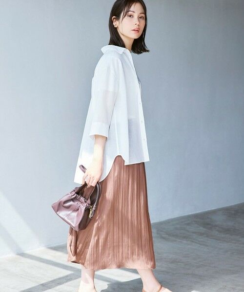 TRANS WORK / トランスワーク シャツ・ブラウス | 【接触冷感】【ウォッシャブル】シルキーローンシャツブラウス | 詳細2