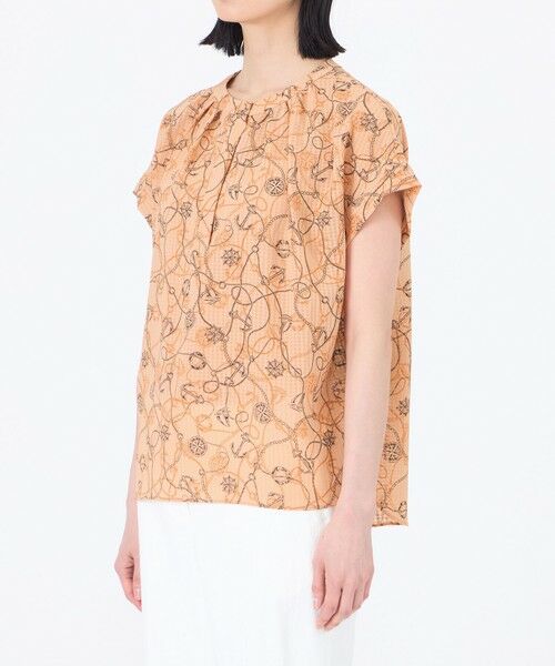 TRANS WORK / トランスワーク シャツ・ブラウス | 【ウォッシャブル】ミジンサッカー マリンプリントプルオーバーブラウス | 詳細5