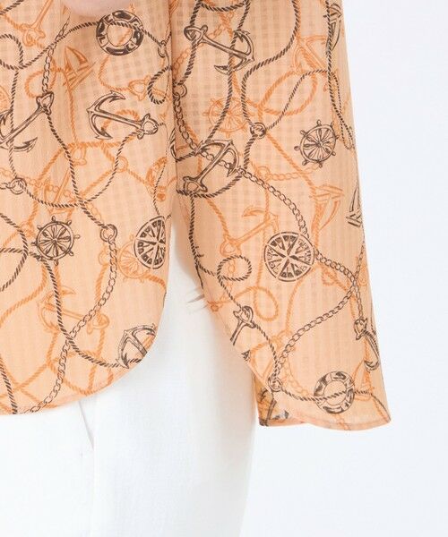 TRANS WORK / トランスワーク シャツ・ブラウス | 【ウォッシャブル】ミジンサッカー マリンプリントプルオーバーブラウス | 詳細8