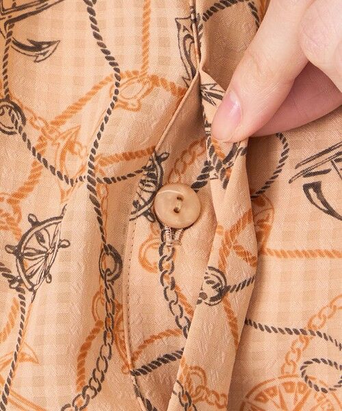 TRANS WORK / トランスワーク シャツ・ブラウス | 【ウォッシャブル】ミジンサッカー マリンプリントプルオーバーブラウス | 詳細9