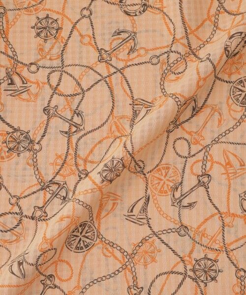 TRANS WORK / トランスワーク シャツ・ブラウス | 【ウォッシャブル】ミジンサッカー マリンプリントプルオーバーブラウス | 詳細10