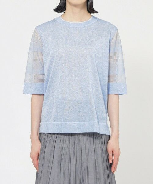 TRANS WORK / トランスワーク ニット・セーター | 【ウォッシャブル】ルレックスシアークルーネックニット | 詳細4