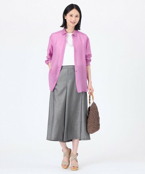 TRANS WORK / トランスワーク その他パンツ | 【ウォッシャブル】シャルマンダンガリーガウチョパンツ | 詳細1