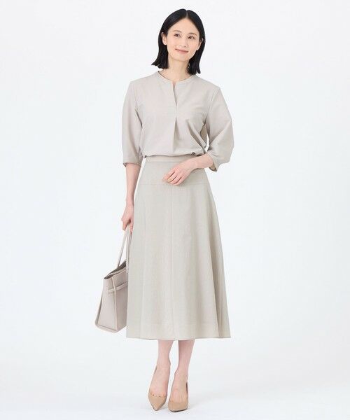 TRANS WORK / トランスワーク ロング・マキシ丈スカート | 【ウォッシャブル】【接触冷感】【吸水速乾】ハイカウントワルツスカート | 詳細2