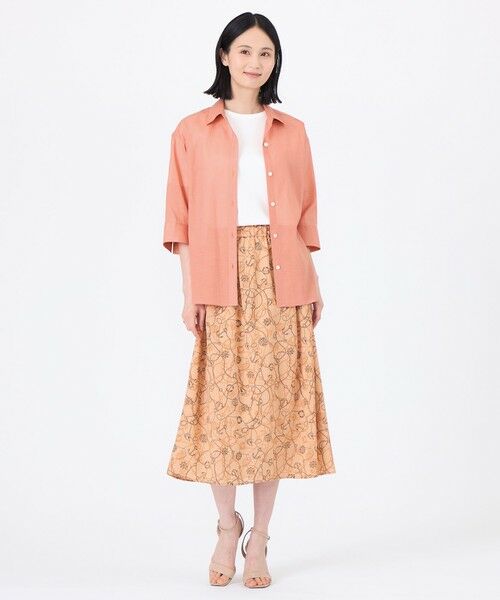 TRANS WORK / トランスワーク ロング・マキシ丈スカート | 【ウォッシャブル】ミジンサッカー マリンプリントスカート | 詳細2